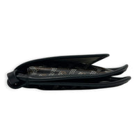 Plumet Pocket Shoulder Bag Black in Coated Canvas, Silver hardware
