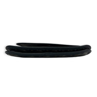 Plumet Pocket Shoulder Bag Black in Coated Canvas, Silver hardware