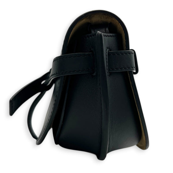 Gate Shoulder Bag Black in Calfskin, Gold hardware