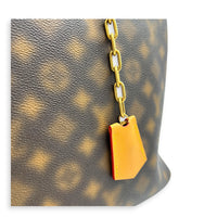 Lock It Top Handle Bag Brown in Coated Canvas, Gold hardware