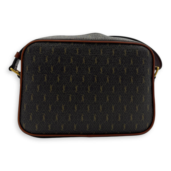 Le Monogramme Crossbody Bag Brown in Coated Canvas, Gold hardware
