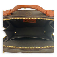 Soft Trunk Shoulder Bag Brown in Monogram Coated Canvas, Gold hardware