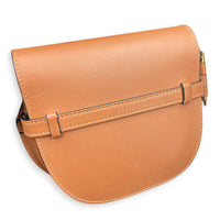 Gate Shoulder Bag Brown in Calfskin, Gold hardware