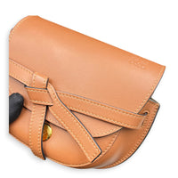 Gate Shoulder Bag Brown in Calfskin, Gold hardware