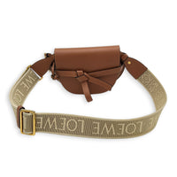 Gate Shoulder Bag Brown in Calfskin, Gold hardware