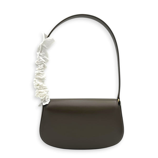 Voltaire Shoulder Bag Dark Musk in Calfskin, Gold hardware