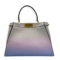 Peekaboo Top Handle Bag Multi-colour in Calfskin, Gold hardware