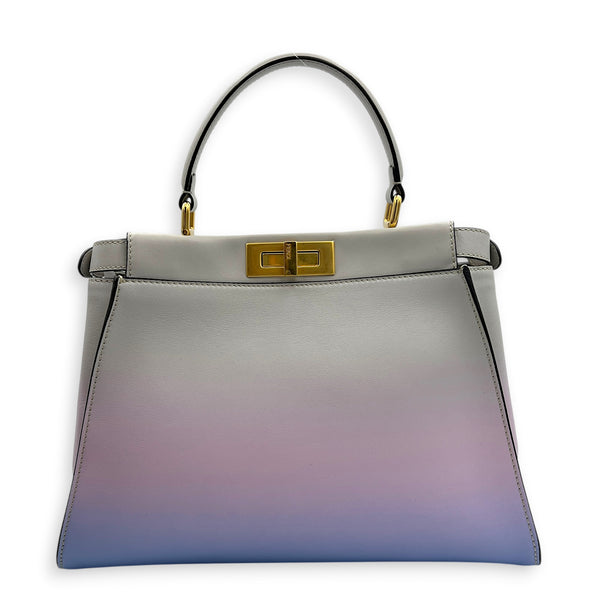 Peekaboo Top Handle Bag Multi-colour in Calfskin, Gold hardware