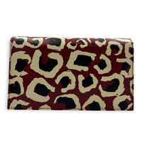 Interlocking G Wallet On Chain Red in Calfskin, Gold hardware