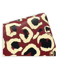 Interlocking G Wallet On Chain Red in Calfskin, Gold hardware