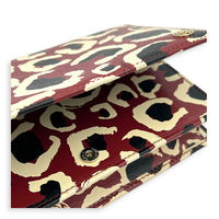 Interlocking G Wallet On Chain Red in Calfskin, Gold hardware