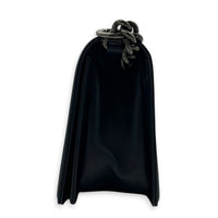 Boy Medium Blue Shoulder Bag in Calfskin, Silver hardware