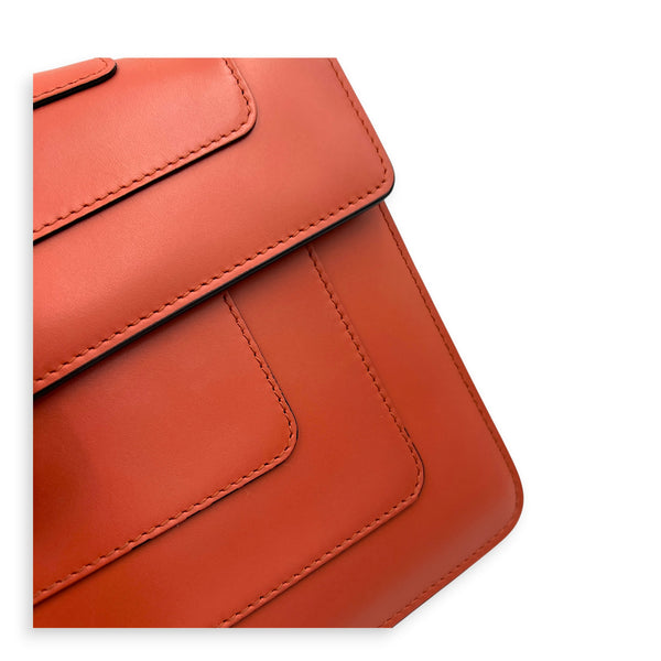 Serpenti Forever Red Crossbody Bag in Calfskin, Gold hardware