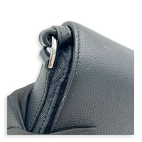 Saddle Crossbody Bag Black in Canvas, Silver hardware