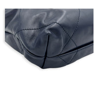 C22 Shoulder Bag Mini Blue in Calfskin, Silver hardware