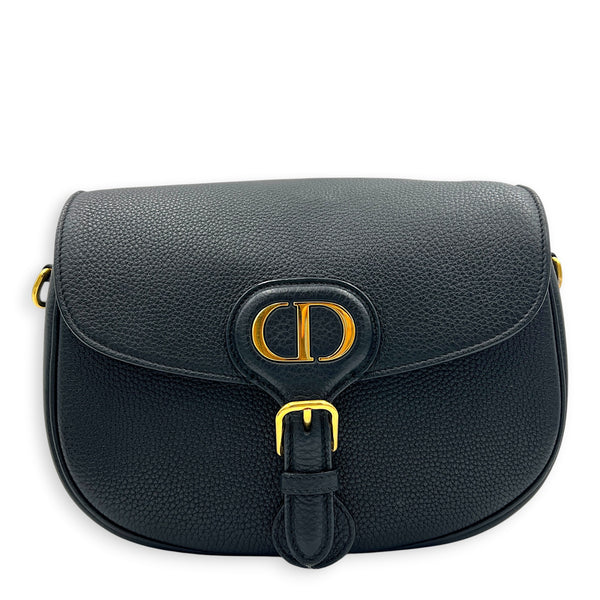 Bobby Shoulder Bag Black in Calfskin, Gold hardware