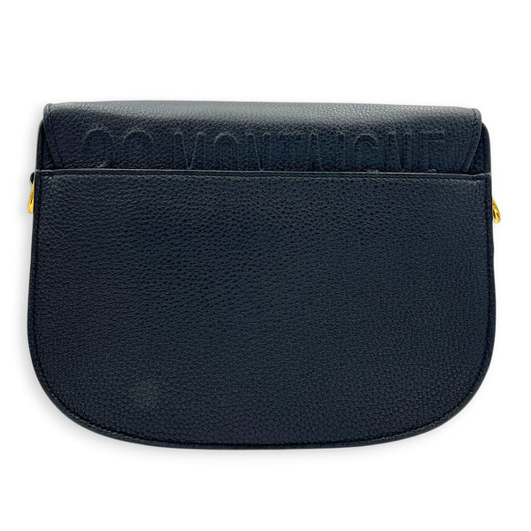 Bobby Shoulder Bag Black in Calfskin, Gold hardware