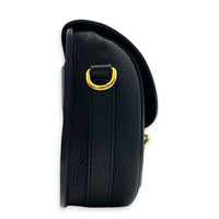 Bobby Shoulder Bag Black in Calfskin, Gold hardware