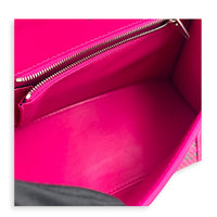 Hourglass Small Pink Top Handle Bag in Python Leather, Silver hardware