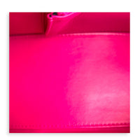 Hourglass Small Pink Top Handle Bag in Python Leather, Silver hardware