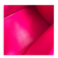 Hourglass Small Pink Top Handle Bag in Python Leather, Silver hardware