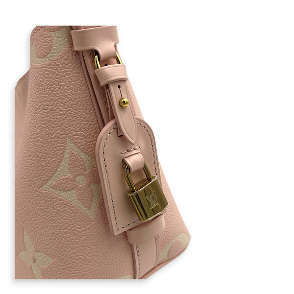 All In Top Handle Bag BB Pink in Monogram Empreinte Leather, Gold hardware