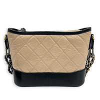 Gabrielle Shoulder Bag Beige in Calfskin, Mixed hardware