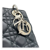 Lady Dior Top Handle Bag Black in Lambskin, Silver hardware