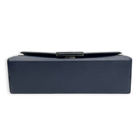 Baguette Box Shoulder Bag Blue in Coated Canvas, Silver hardware