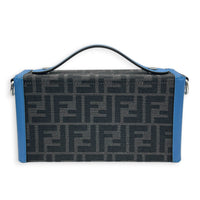 Baguette Box Shoulder Bag Black in Canvas, Silver hardware