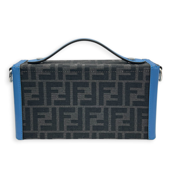 Baguette Box Shoulder Bag Black in Canvas, Silver hardware