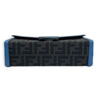 Baguette Box Shoulder Bag Black in Canvas, Silver hardware