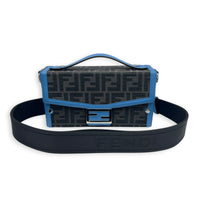 Baguette Box Shoulder Bag Black in Canvas, Silver hardware