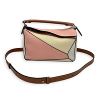 Puzzle Small Multi-colour Shoulder Bag in Calfskin, Silver hardware
