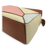 Puzzle Small Multi-colour Shoulder Bag in Calfskin, Silver hardware