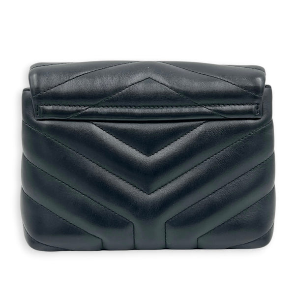 Loulou Shoulder Bag Toy Black in Calfskin, Silver hardware