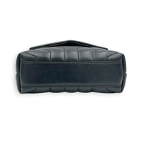 Loulou Shoulder Bag Toy Black in Calfskin, Silver hardware