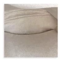 Hop Shoulder Bag Maxi Beige in Suede Leather