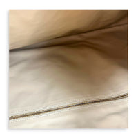 Hop Shoulder Bag Maxi Beige in Suede Leather