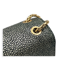 Serpenti Forever Shoulder Bag Grey in Stringray, Gold hardware