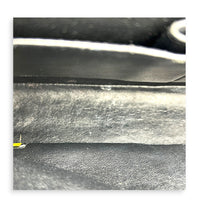 Classic Medium Black Shoulder Bag in Patent Leather, Silver hardware