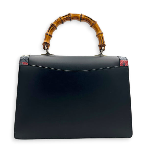 Bamboo Lilith Top Handle Bag in Calfskin, Gold hardware