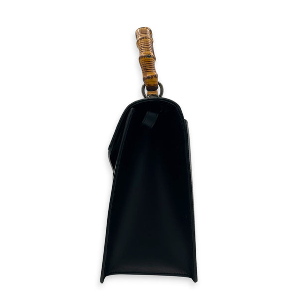 Bamboo Lilith Top Handle Bag in Calfskin, Gold hardware