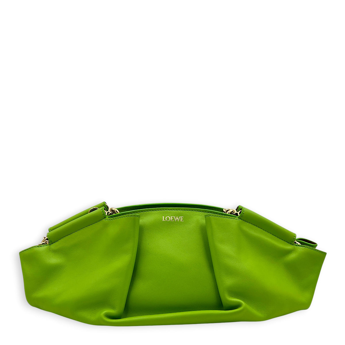 Paseo Top Handle Bag Green in Calfskin, Gold hardware