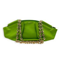 Paseo Top Handle Bag Green in Calfskin, Gold hardware