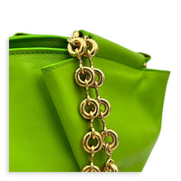 Paseo Top Handle Bag Green in Calfskin, Gold hardware