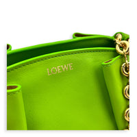 Paseo Top Handle Bag Green in Calfskin, Gold hardware