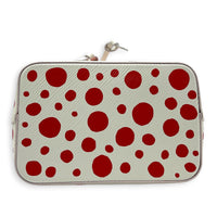 x Yayoi Kusama NeoNoe BB White Top Handle Bag in Epi Leather, Silver hardware