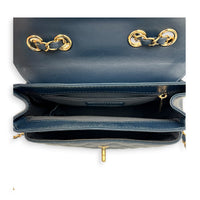 Lovely Square Shoulder Bag Blue in Lambskin, Gold hardware
