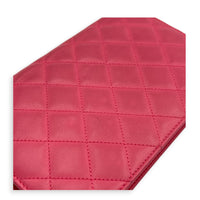 CC Wallet On Chain Pink in Lambskin, Silver hardware